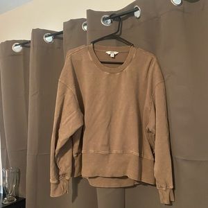 Brown Cropped Crewneck